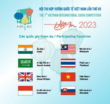 Các quốc gia tham dự hội thi hợp xướng quốc tế 2023