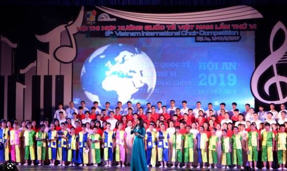 ２０２３年ホイアンにてベトナム国際合唱コンクールのプローグラム