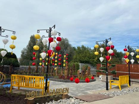 The inauguration of Hội An garden at Wernigerode city people's park, Germany