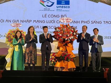 Công bố Hội An gia nhập Mạng lưới các thành phố sáng tạo UNESCO năm 2023