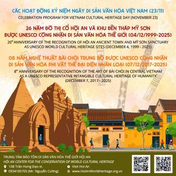 Thông tin các hoạt động kỷ niệm ngày di sản văn hóa Việt Nam (23/11); 26 năm đô...